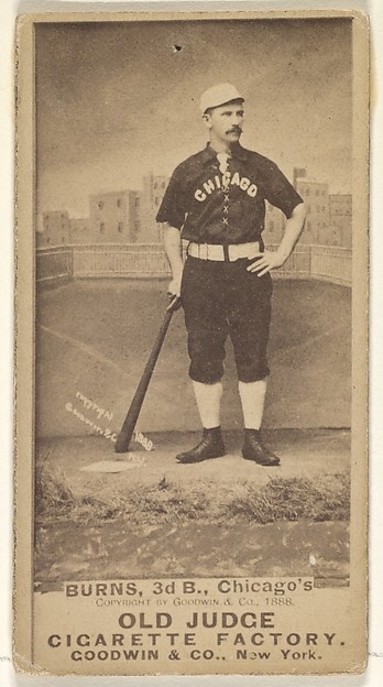 T.C. Burns, 3rd Base, Chicago, from the Old Judge series (N172) for Old Judge Cigarettes