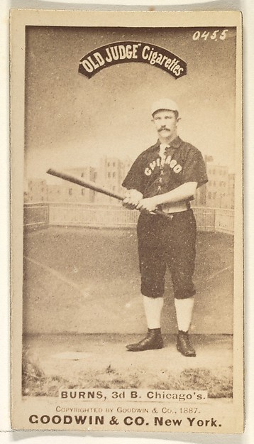 T.C. Burns, 3rd Base, Chicago, from the Old Judge series (N172) for Old Judge Cigarettes by Goodwin & Company, The Metropolitan Museum of Art