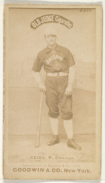 Ceiss, Pitcher, Chicago, from the Old Judge series (N172) for Old Judge Cigarettes by Goodwin & Company, The Metropolitan Museum of Art