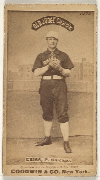 Ceiss, Pitcher, Chicago, from the Old Judge series (N172) for Old Judge Cigarettes by Goodwin & Company, The Metropolitan Museum of Art