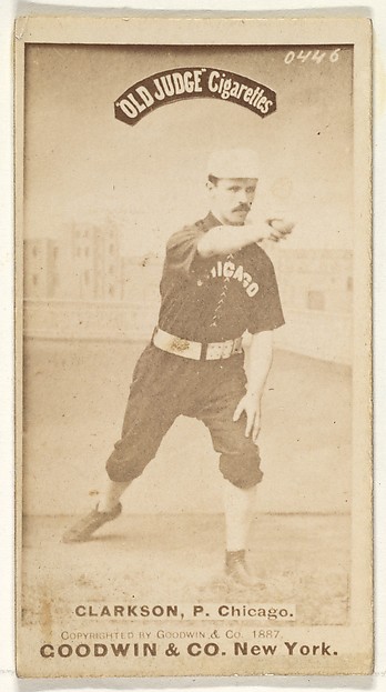 Clarkson, Pitcher, Chicago, from the Old Judge series (N172) for Old Judge Cigarettes by Goodwin & Company, The Metropolitan Museum of Art