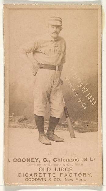 Cooney, Catcher, Chicago, from the Old Judge series (N172) for Old Judge Cigarettes by Goodwin & Company, The Metropolitan Museum of Art