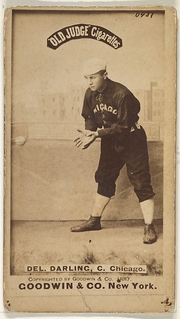 Dell Darling, Catcher, Chicago, from the Old Judge series (N172) for Old Judge Cigarettes by Goodwin & Company, The Metropolitan Museum of Art