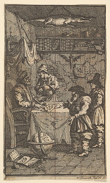 Hudibras Visiting Sidrophel (Seventeen Small Illustrations for Samuel Butler's Hudibras, no. 11)