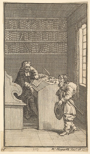 Hudibras and the Lawyer (Seventeen Small Illustrations for Samuel Butler's Hudibras, no.16)