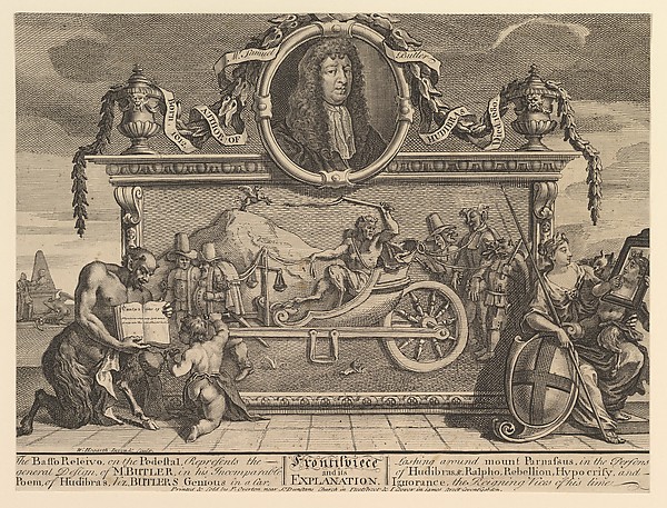 Frontispiece and Its Explanation: Twelve Large Illustrations for Samuel Butler's Hudibras, Plate 1