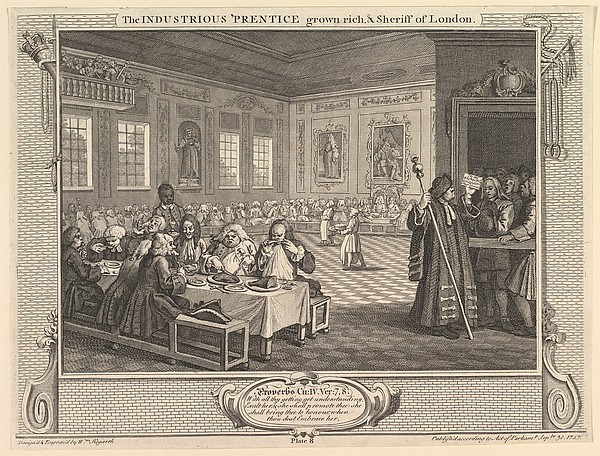The Industrious 'Prentice Grown Rich and Sheriff of London: Industry and Idleness, plate 8