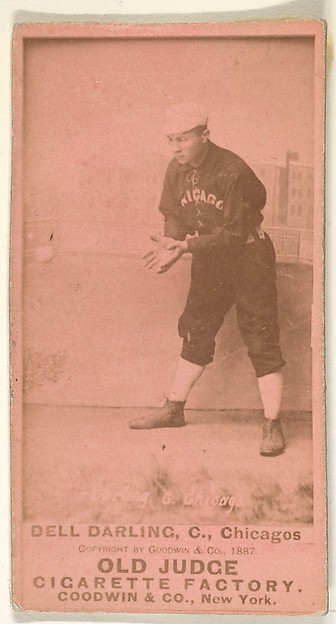 Dell Darling, Catcher, Chicago, from the Old Judge series (N172) for Old Judge Cigarettes by Goodwin & Company, The Metropolitan Museum of Art