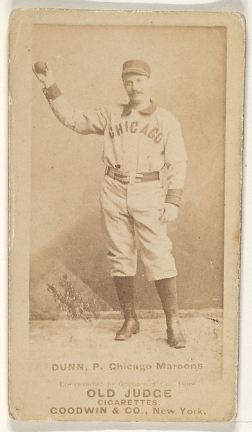Dunn, Pitcher, Chicago, from the Old Judge series (N172) for Old Judge Cigarettes