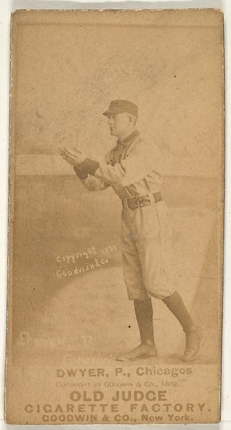 Dwyer, Pitcher, Chicago, from the Old Judge series (N172) for Old Judge Cigarettes by Goodwin & Company, The Metropolitan Museum of Art