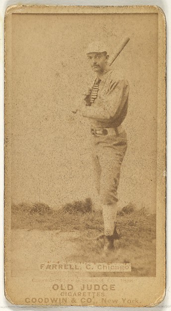 Charles Andrew "Duke" Farrell, Catcher, Chicago, from the Old Judge series (N172) for Old Judge Cigarettes by Goodwin & Company, The Metropolitan Museum of Art