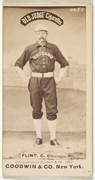 Frank Sylvester "Silver" Flint, Catcher, Chicago, from the Old Judge series (N172) for Old Judge Cigarettes