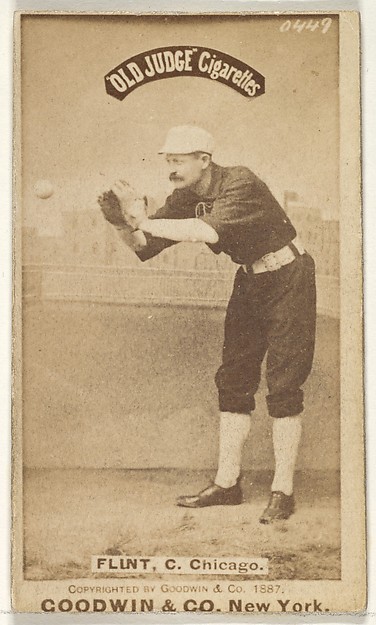 Frank Sylvester "Silver" Flint, Catcher, Chicago, from the Old Judge series (N172) for Old Judge Cigarettes