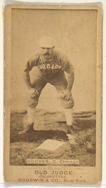 C.E. Hoover, Catcher, Chicago, from the Old Judge series (N172) for Old Judge Cigarettes