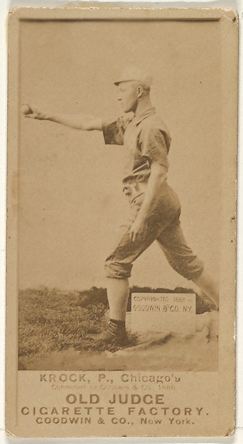 August H. "Gus" Krock, Pitcher, Chicago, from the Old Judge series (N172) for Old Judge Cigarettes by Goodwin & Company, The Metropolitan Museum of Art
