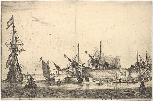 Ships Careened for Caulking the Hull