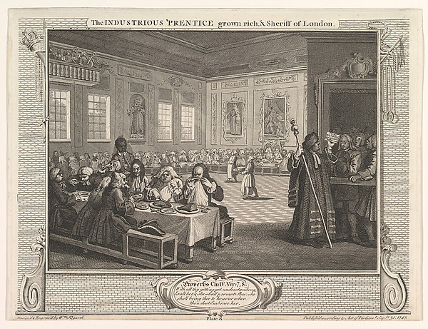 The Industrious 'Prentice Grown Rich and Sheriff of London (Industry and Idleness, plate 8)