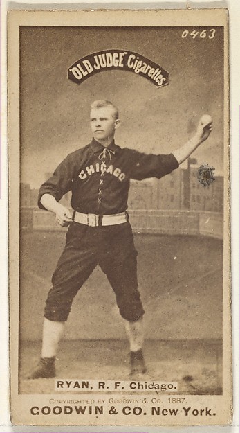 Ryan, Right Field, Chicago, from the Old Judge series (N172) for Old Judge Cigarettes by Goodwin & Company, The Metropolitan Museum of Art