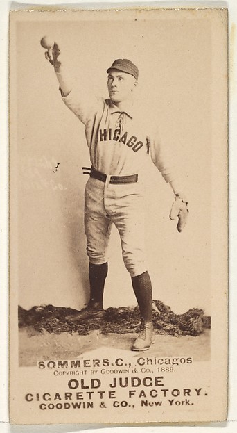 Sommers, Catcher, Chicago, from the Old Judge series (N172) for Old Judge Cigarettes