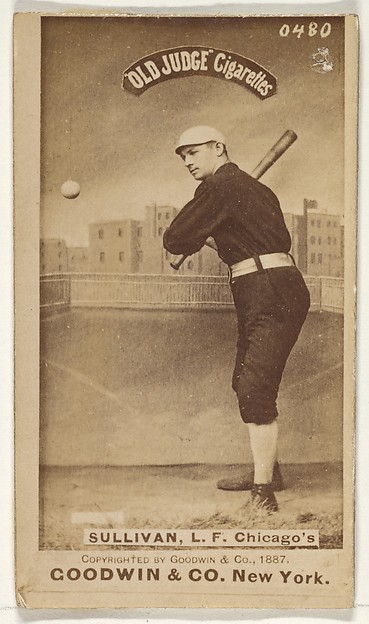 Sullivan, Left Field, Chicago, from the Old Judge series (N172) for Old Judge Cigarettes