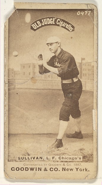 Sullivan, Left Field, Chicago, from the Old Judge series (N172) for Old Judge Cigarettes