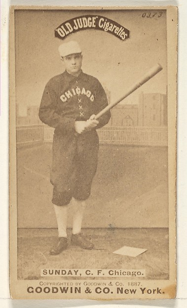 Sunday, Center Field, Chicago, from the Old Judge series (N172) for Old Judge Cigarettes