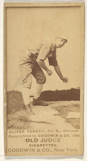 Oliver Wendell "Patsy" Tebeau, 3rd Base, Chicago, from the Old Judge series (N172) for Old Judge Cigarettes