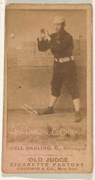 Dell Darling, Catcher, from the Old Judge series (N172) for Old Judge Cigarettes by Goodwin & Company, The Metropolitan Museum of Art