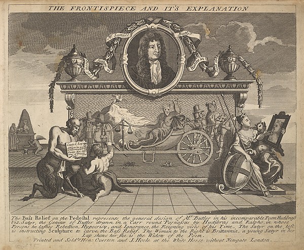 The Frontispiece and Its Explanation (Plate 1: Illustrations to Samuel Butler's Hudibras)