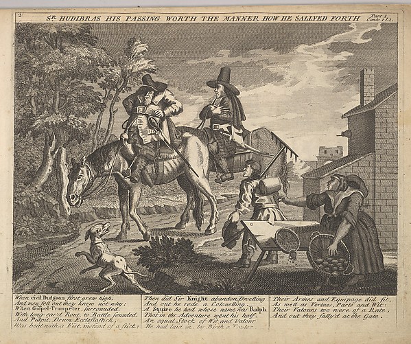 Sir Hudibras His Passing Worth the Manner How He Sallyed Forth (Plate 2: Illustrations to Samuel Butler's Hudibras)