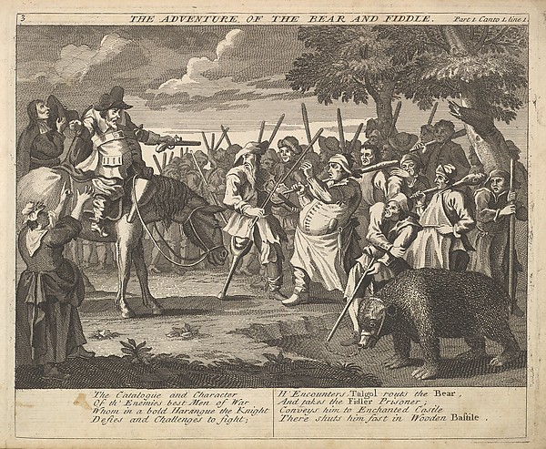 The Adventure of the Bear and the Fiddle (Plate 3: Illustrations to Samuel Butler's Hudibras)