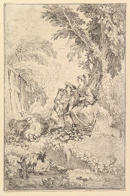 Surprised Young Couple Under a Tree
