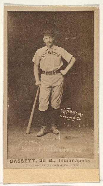 Bassett, 2nd Base, Indianapolis, from the Old Judge series (N172) for Old Judge Cigarettes by Goodwin & Company, The Metropolitan Museum of Art