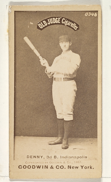 Jerry Denny, 3rd Base, Indianapolis, from the Old Judge series (N172) for Old Judge Cigarettes