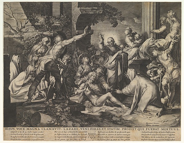 Raising of Lazarus (Reverse Copy) by Abraham Bloemaert