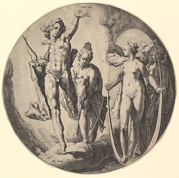 The Fourth Day (Dies IV):  The Creation of Day and Night, from The Creation of the World, a series of seven plates