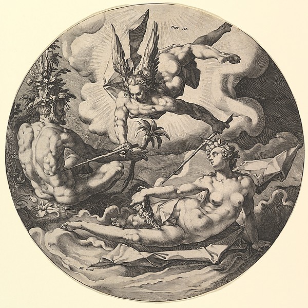 The Third Day ( Dies III):  The Separation of Land and Sea, from The Creation of the World, a series of seven plates
