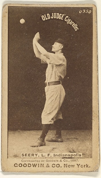 Seery, Left Field, Indianapolis, from the Old Judge series (N172) for Old Judge Cigarettes