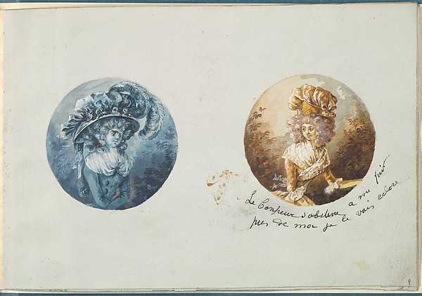 Two Costume Designs or Portrait Types