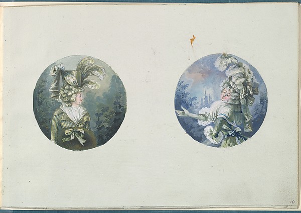 Two Costume Designs or Portrait Types