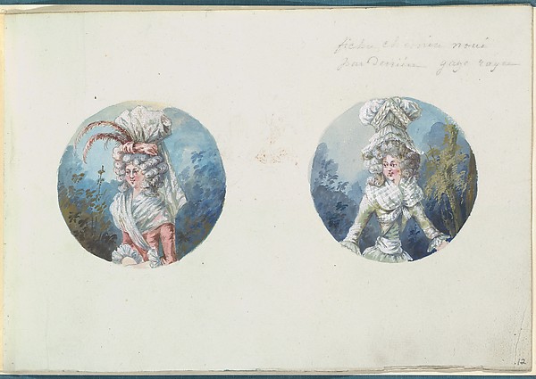 Two Costume Designs or Portrait Types