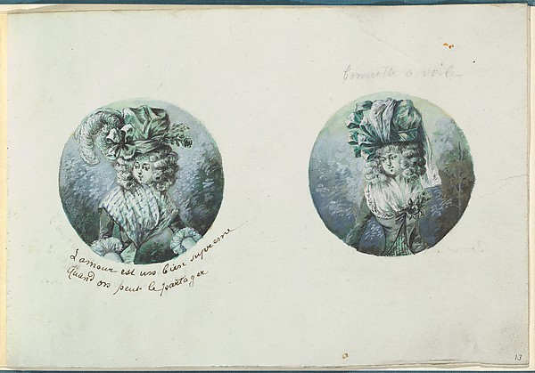 Two Costume Designs or Portrait Types