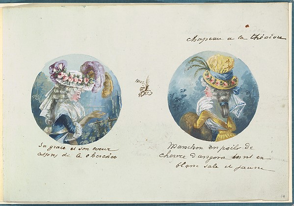 Two Costume Designs or Portrait Types