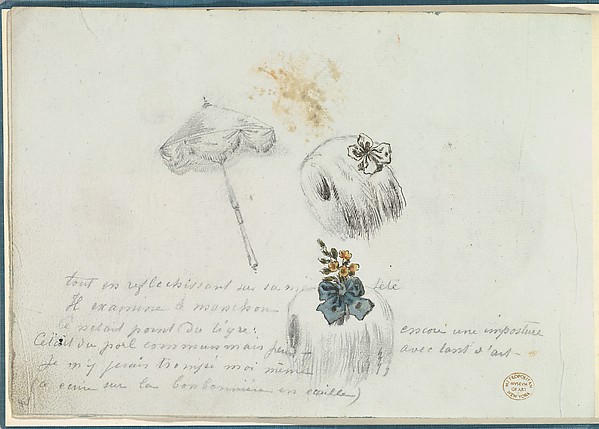 Sketches for Two Muffs and a Parasol