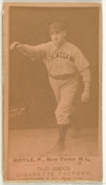 Boyle, Pitcher, New York, from the Old Judge series (N172) for Old Judge Cigarettes