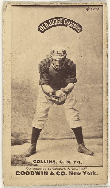 Bill Collins, Catcher, New York, from the Old Judge series (N172) for Old Judge Cigarettes by Goodwin & Company, The Metropolitan Museum of Art