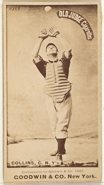 Bill Collins, Catcher, New York, from the Old Judge series (N172) for Old Judge Cigarettes by Goodwin & Company, The Metropolitan Museum of Art