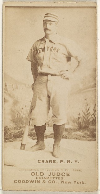 Ed Crane, Pitcher, New York, from the Old Judge series (N172) for Old Judge Cigarettes