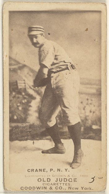 Ed Crane, Pitcher, New York, from the Old Judge series (N172) for Old Judge Cigarettes