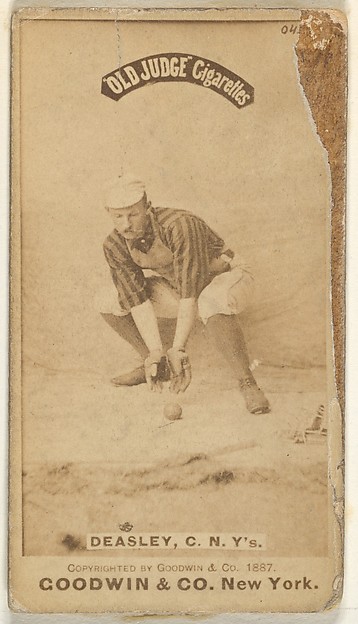 Thomas H. "Pat" Deasley, Catcher, New York, from the Old Judge series (N172) for Old Judge Cigarettes by Goodwin & Company, The Metropolitan Museum of Art